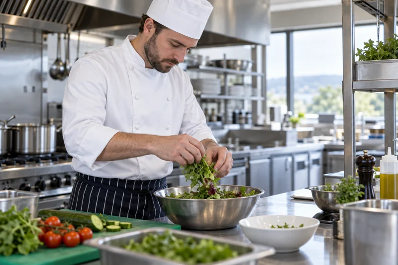 Chef preparing fresh food